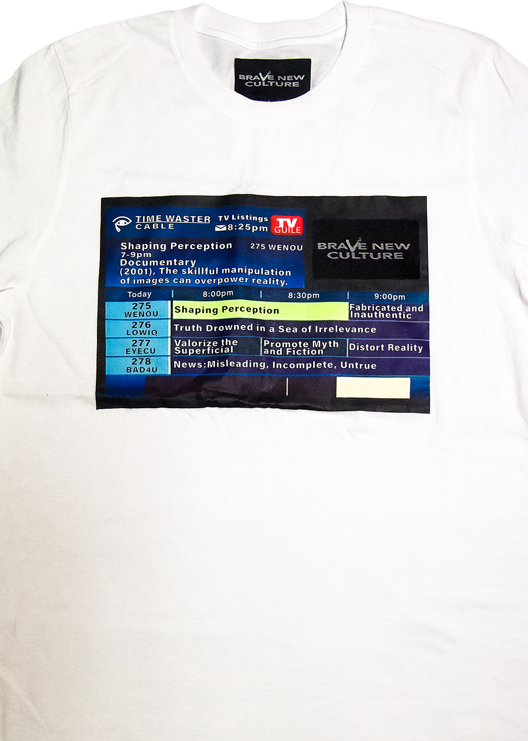 T.V. LISTINGS - Premium Airlume Jersey T-shirt