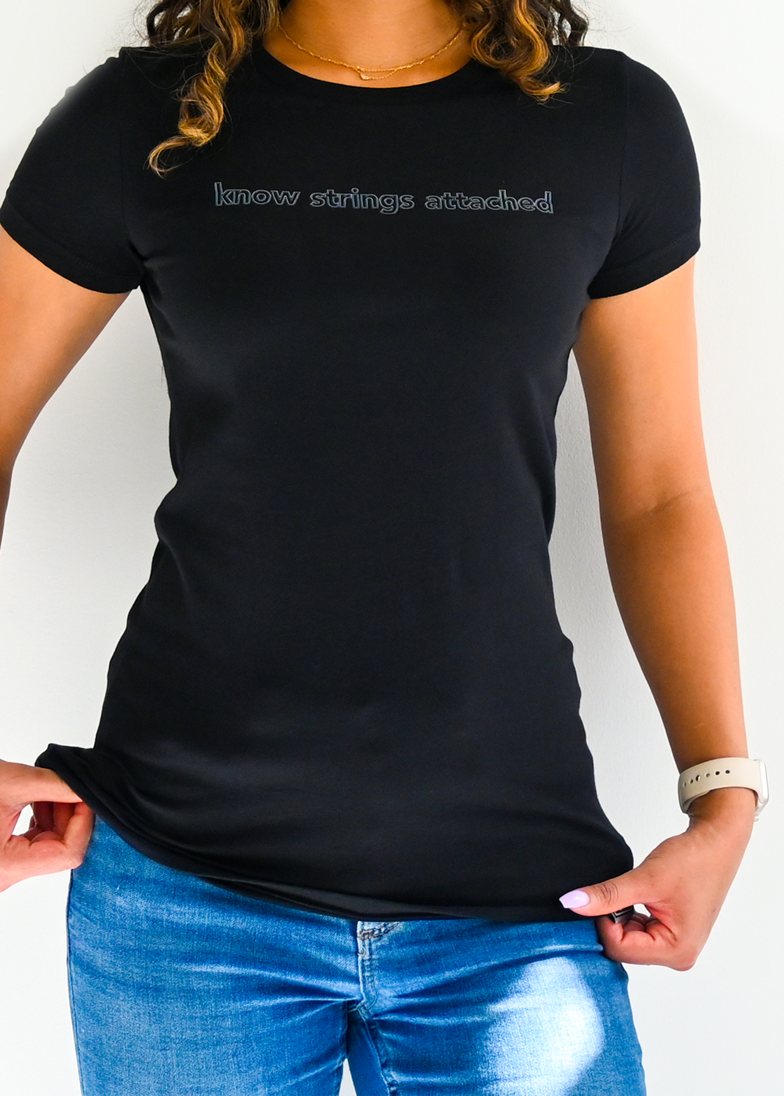 KNOW STRINGS - Women's Premium Airlume Jersey T-shirt