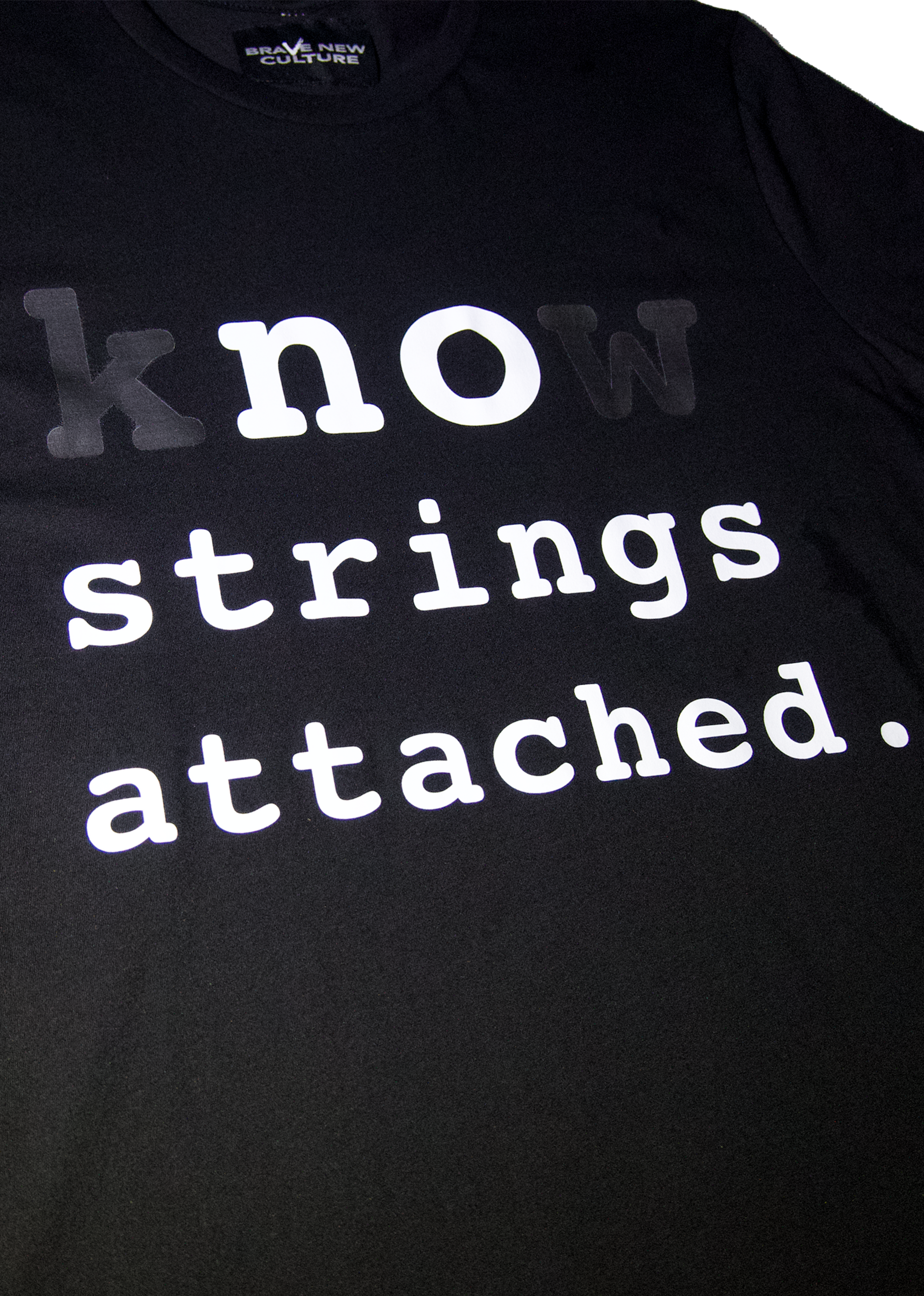 KNOW STRINGS - CONTRACT Black - Airlume Jersey T-Shirt