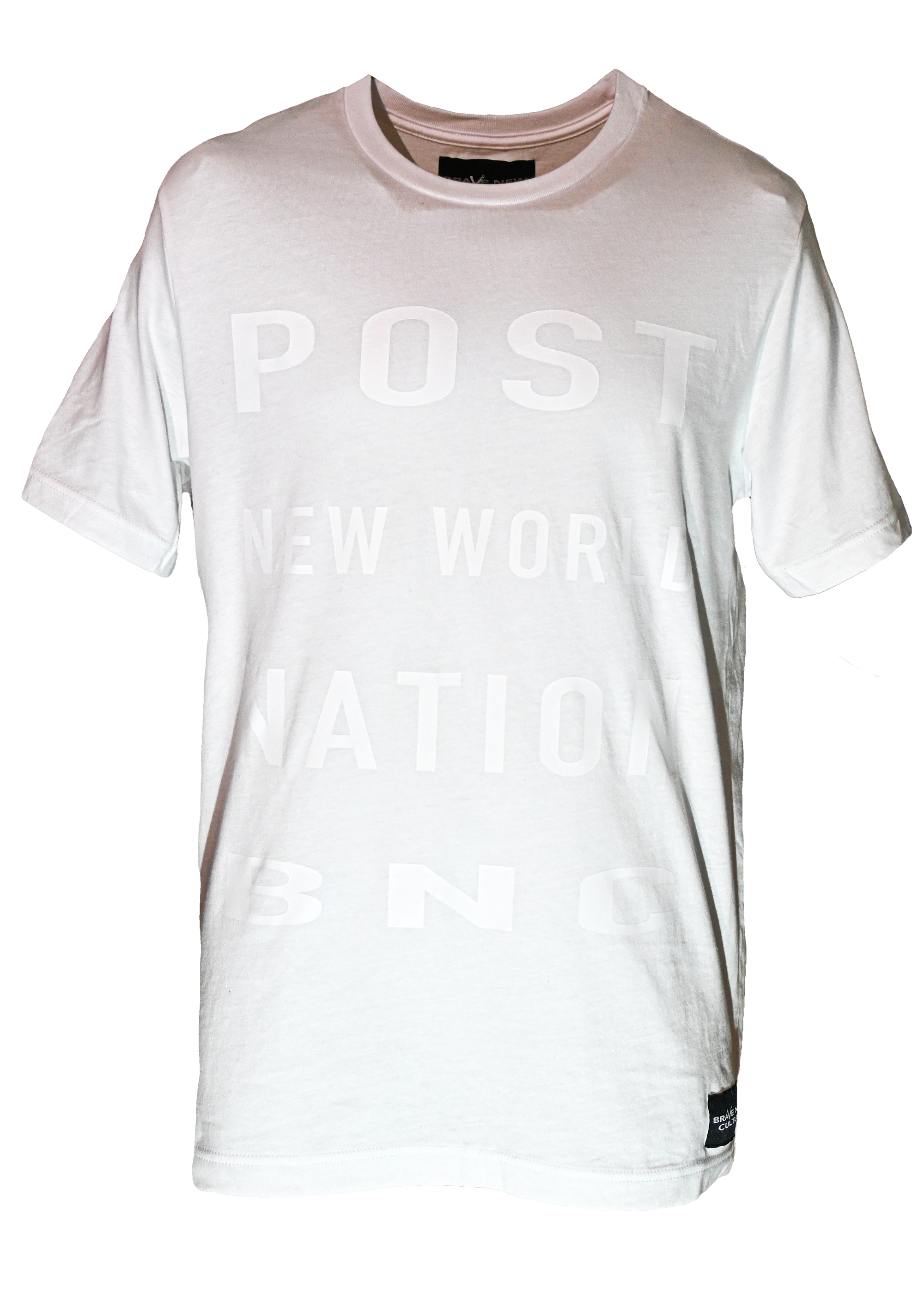 POST NEW WORLD NATION - WHITEOUT POSTER - Airlume Jersey T-Shirt